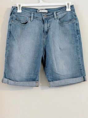 Levi's Light Blue Cuffed-Hem Denim Shorts Size 10